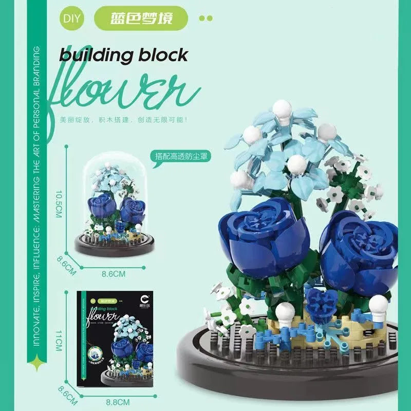 Petites fleurs sous cloche