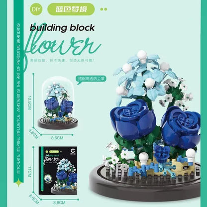 Petites fleurs sous cloche