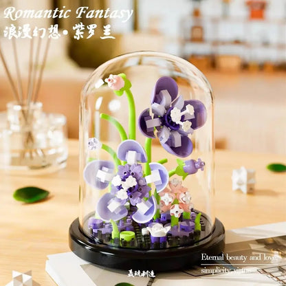 Petites fleurs sous cloche