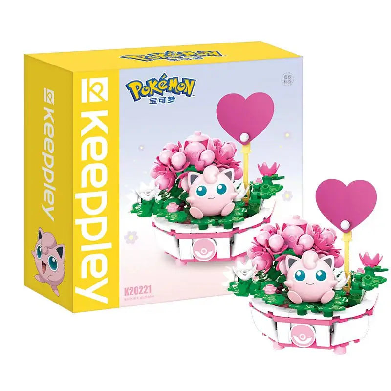 Figurine Pokemon et Fleurs