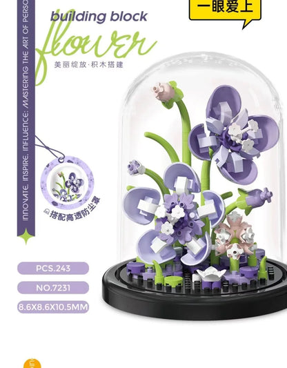 Petites fleurs sous cloche