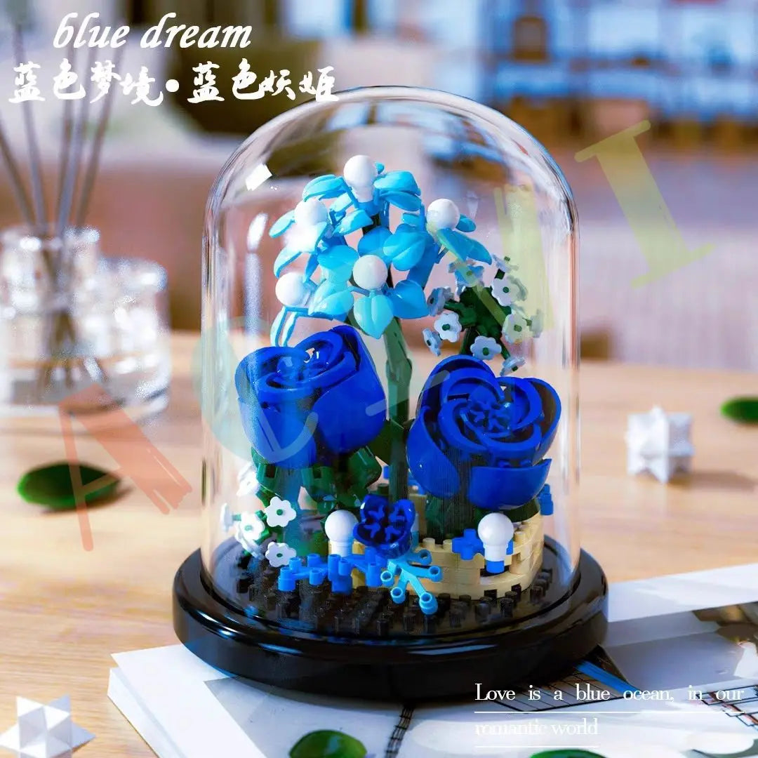 Petites fleurs sous cloche