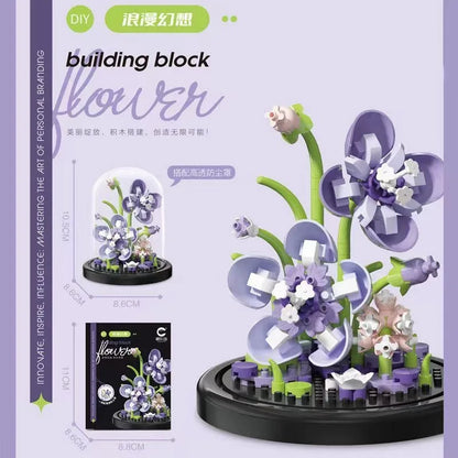 Petites fleurs sous cloche