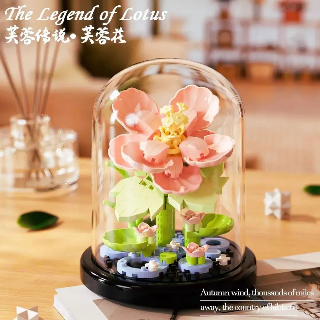 Petites fleurs sous cloche