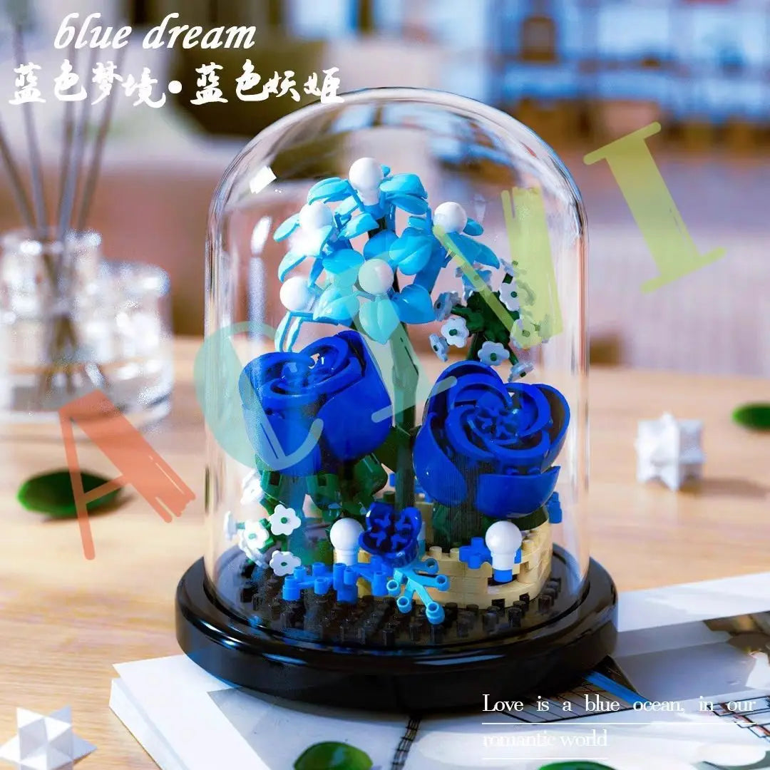 Petites fleurs sous cloche