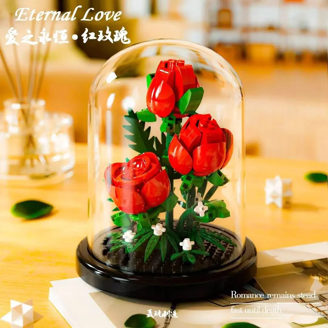 Petites fleurs sous cloche