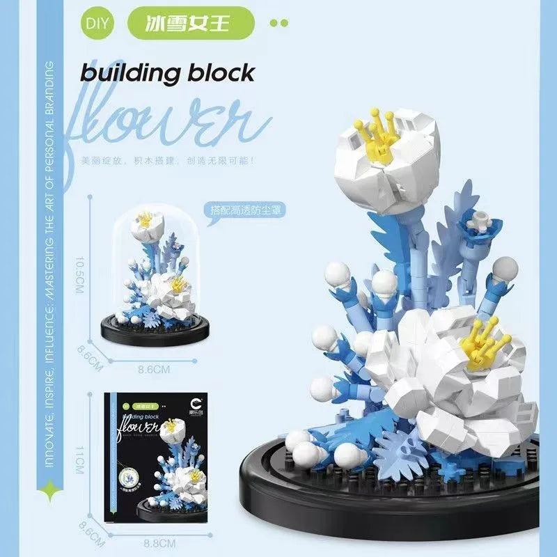 Petites fleurs sous cloche