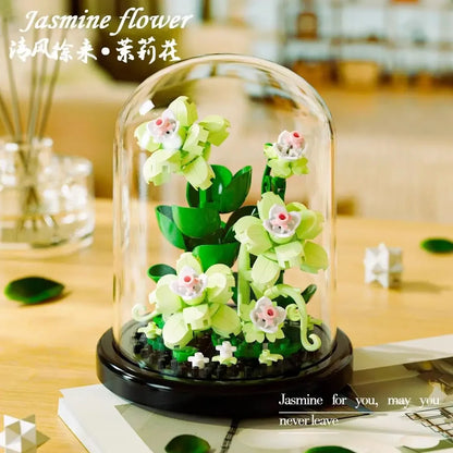 Petites fleurs sous cloche