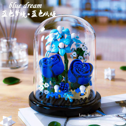 Petites fleurs sous cloche