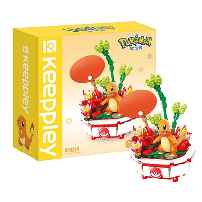 Figurine Pokemon et Fleurs