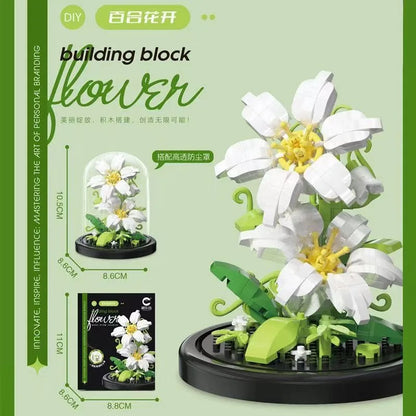 Petites fleurs sous cloche